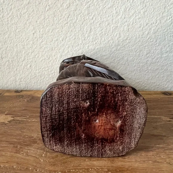 Carved Wood Owl Figurine - Picture 6 of 10